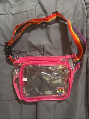 T-Mobile Pride Clear Stadium Concert Venue Bag Fanny Pack Adjustable Rainbow